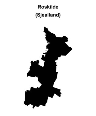 Roskilde belediyesinin boş dış hat haritası