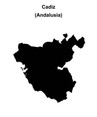 Cadiz bölgesi boş ana hat haritası