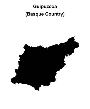 Guipuzcoa eyaleti boş ana hat haritası