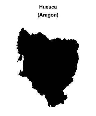 Huesca eyaleti boş ana hat haritası