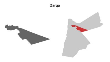 Zarqa valiliği boş ana hat haritası seti