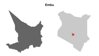 Embu ilçesi boş ana hat haritası seti