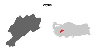 Afyon bölgesi boş ana hat haritası seti
