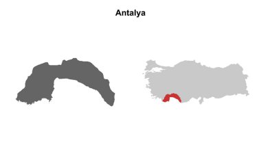 Antalya eyaleti boş ana hat haritası ayarlandı