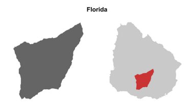 Florida departmanı boş ana hat haritası seti