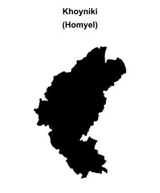Khoyniki bölgesi boş ana hat haritası