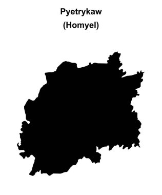Pyetrykaw bölgesi boş ana hat haritası