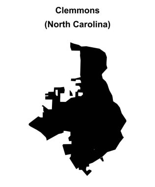 Clemmons (Kuzey Carolina) boş ana hat haritası