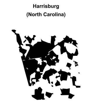 Harrisburg (Kuzey Carolina) boş ana hat haritası