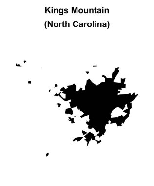 Kings Dağı (Kuzey Carolina) boş ana hat haritası