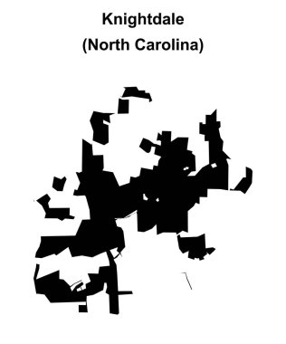 Knightdale (Kuzey Carolina) boş ana hat haritası