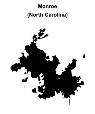 Monroe (Kuzey Carolina) boş ana hat haritası