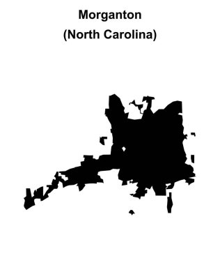 Morganton (Kuzey Carolina) boş ana hat haritası