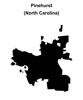 Pinehurst (Kuzey Carolina) boş ana hat haritası