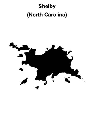 Shelby (Kuzey Carolina) boş ana hat haritası