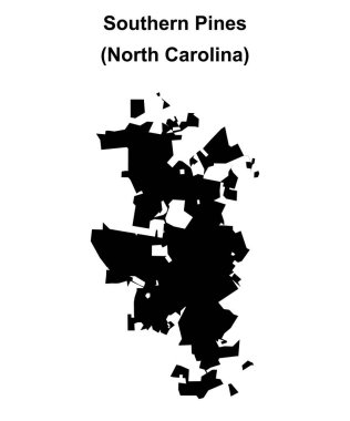 Southern Pines (Kuzey Carolina) boş ana hat haritası