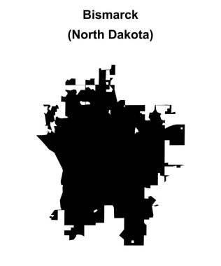 Bismarck (Kuzey Dakota) boş ana hat haritası