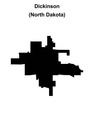 Dickinson (Kuzey Dakota) boş ana hat haritası