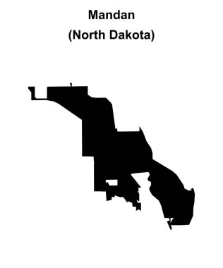 Mandan (Kuzey Dakota) boş ana hat haritası
