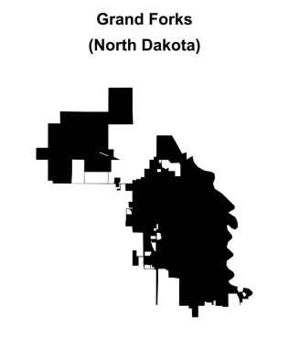 Grand Forks (Kuzey Dakota) boş ana hat haritası