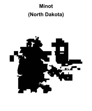 Minot (Kuzey Dakota) boş ana hat haritası
