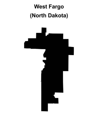 Batı Fargo (Kuzey Dakota) boş ana hat haritası