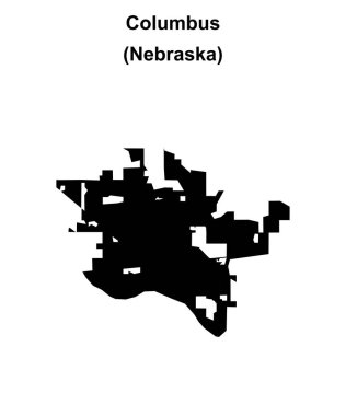 Columbus (Nebraska) boş ana hat haritası