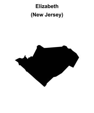 Elizabeth (New Jersey) boş ana hat haritası