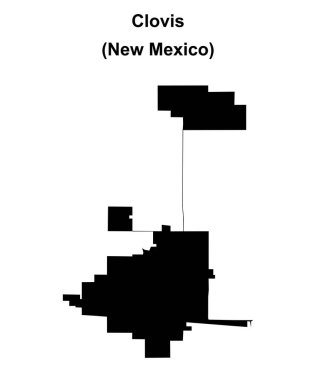 Clovis (New Mexico) boş ana hat haritası