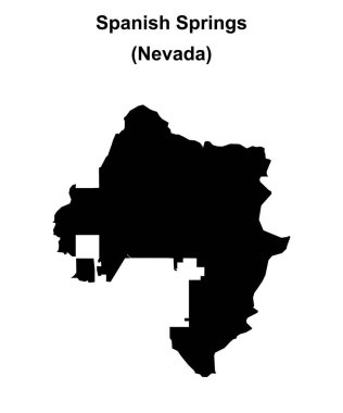 İspanyol Yayları (Nevada) boş ana hat haritası