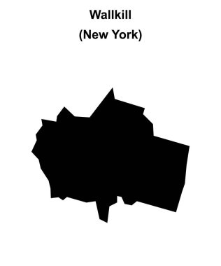 Wallkill (New York) blank outline map clipart