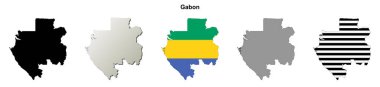Gabon ana hat haritası seti