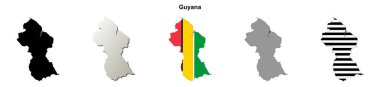 Guyana ana ana hat haritası seti
