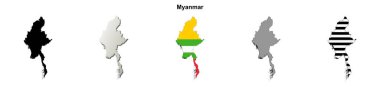 Myanmar anahat harita seti