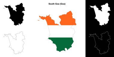 Güney Goa bölgesi (Goa) boş ana hat haritası seti