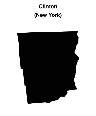 Clinton County (New York) boş ana hat haritası