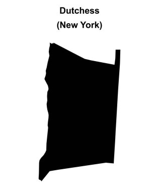 Dutchess County (New York) blank outline map clipart