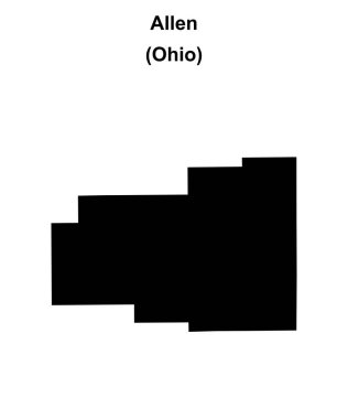 Allen County (Ohio) boş ana hat haritası