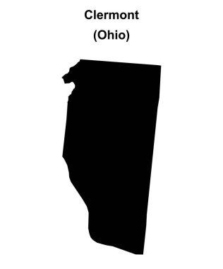 Clermont İlçesi (Ohio) boş ana hat haritası