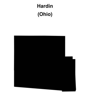 Hardin İlçesi (Ohio) boş ana hat haritası
