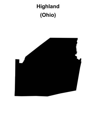 Highland County (Ohio) boş ana hat haritası