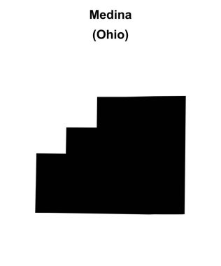 Medina İlçesi (Ohio) boş ana hat haritası