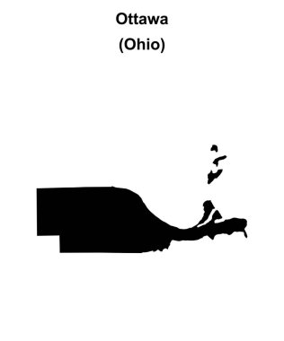 Ottawa İlçesi (Ohio) boş ana hat haritası