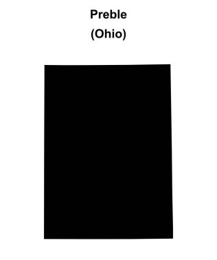 Preble County (Ohio) boş ana hat haritası