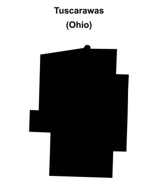 Tuscarawas İlçesi (Ohio) boş ana hat haritası