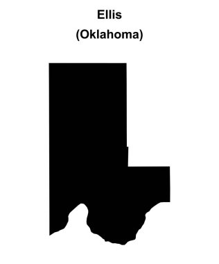Ellis County (Oklahoma) boş ana hat haritası