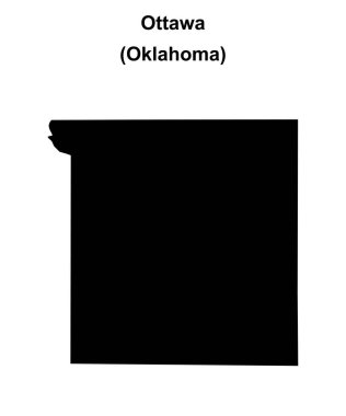 Ottawa İlçesi (Oklahoma) boş ana hat haritası