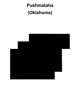 Pushmataha İlçesi (Oklahoma) boş ana hat haritası