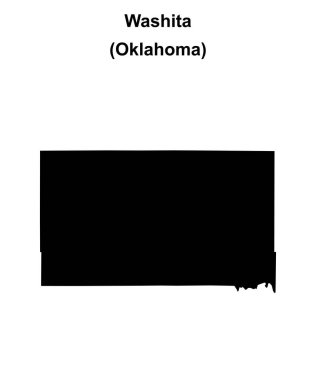 Washita County (Oklahoma) blank outline map clipart