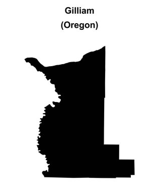 Gilliam İlçesi (Oregon) boş ana hat haritası
